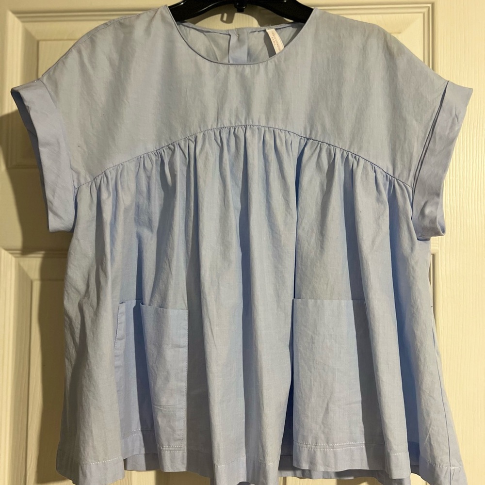 Zara cotton top with pocket